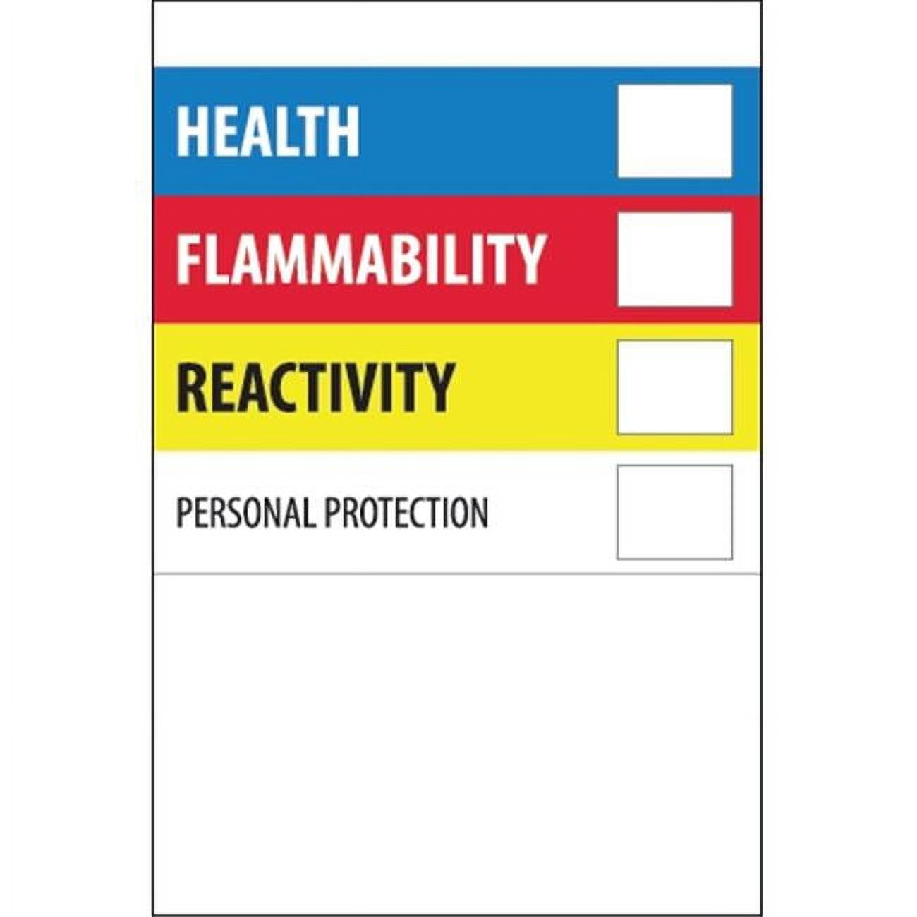 2 x 3 in. - Health Flammability Reactivity Labels - Multiple - Roll of 500