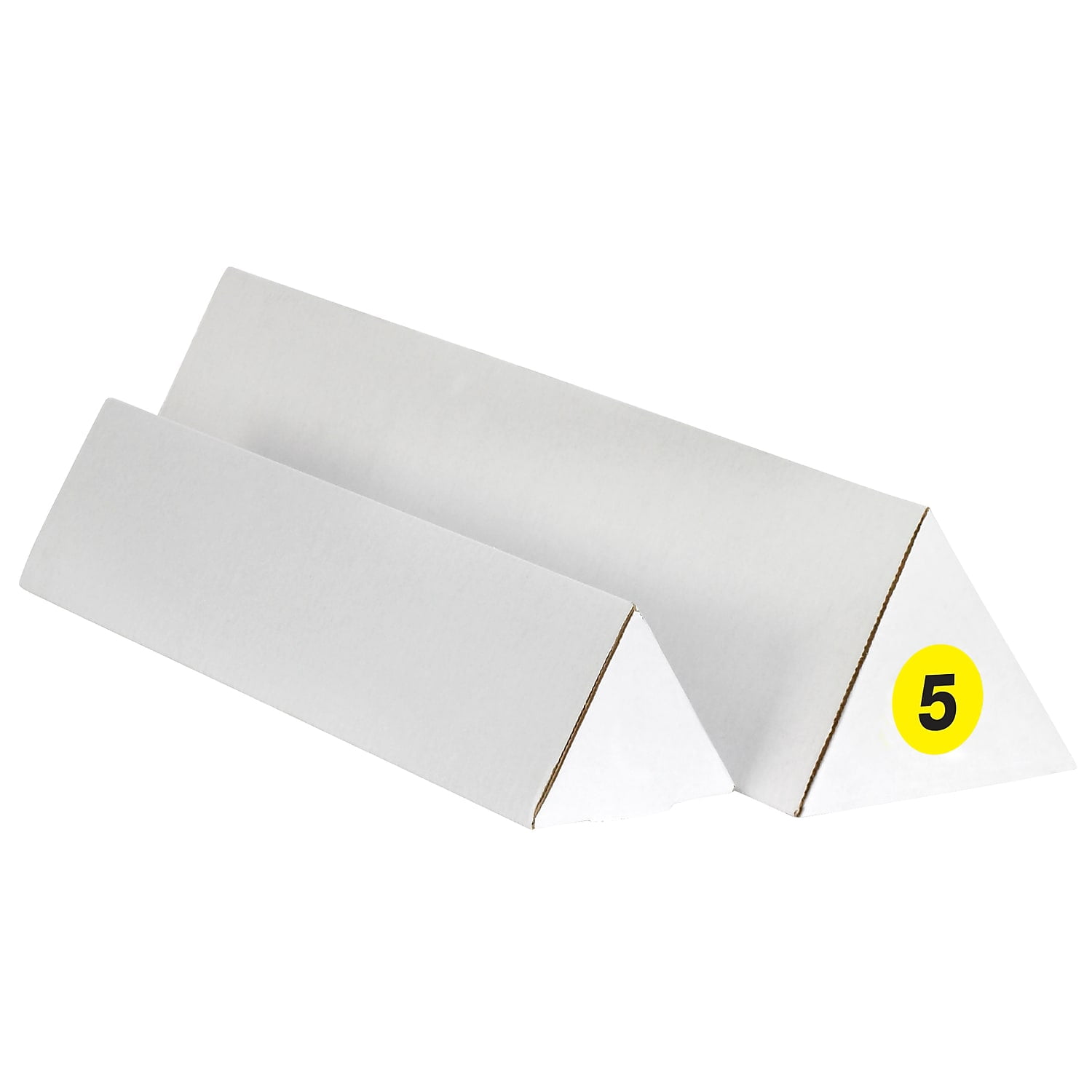 3 in. Circle - 5 Fluorescent Yellow Number Labels - Roll of 500
