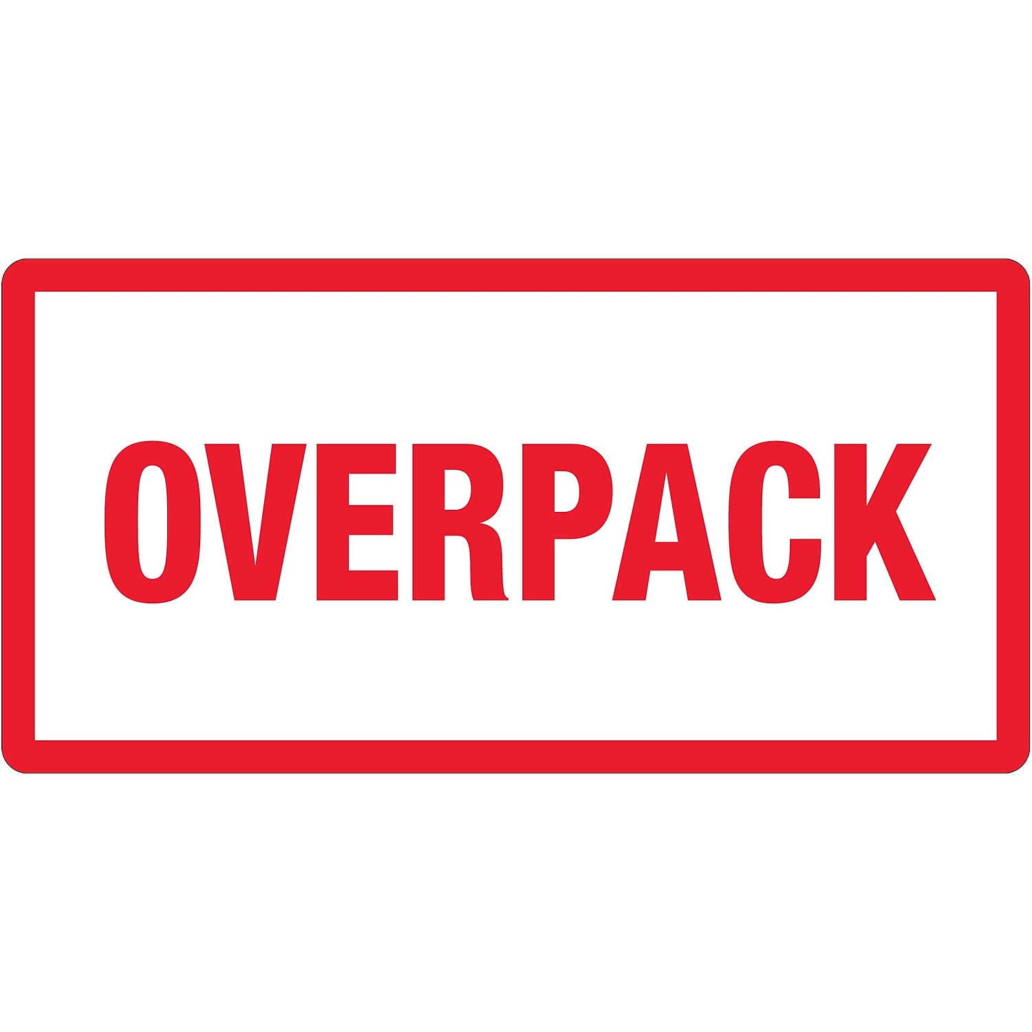Tape Logic  3 x 6 in. - Overpack Labels, Red & White - Roll of 500