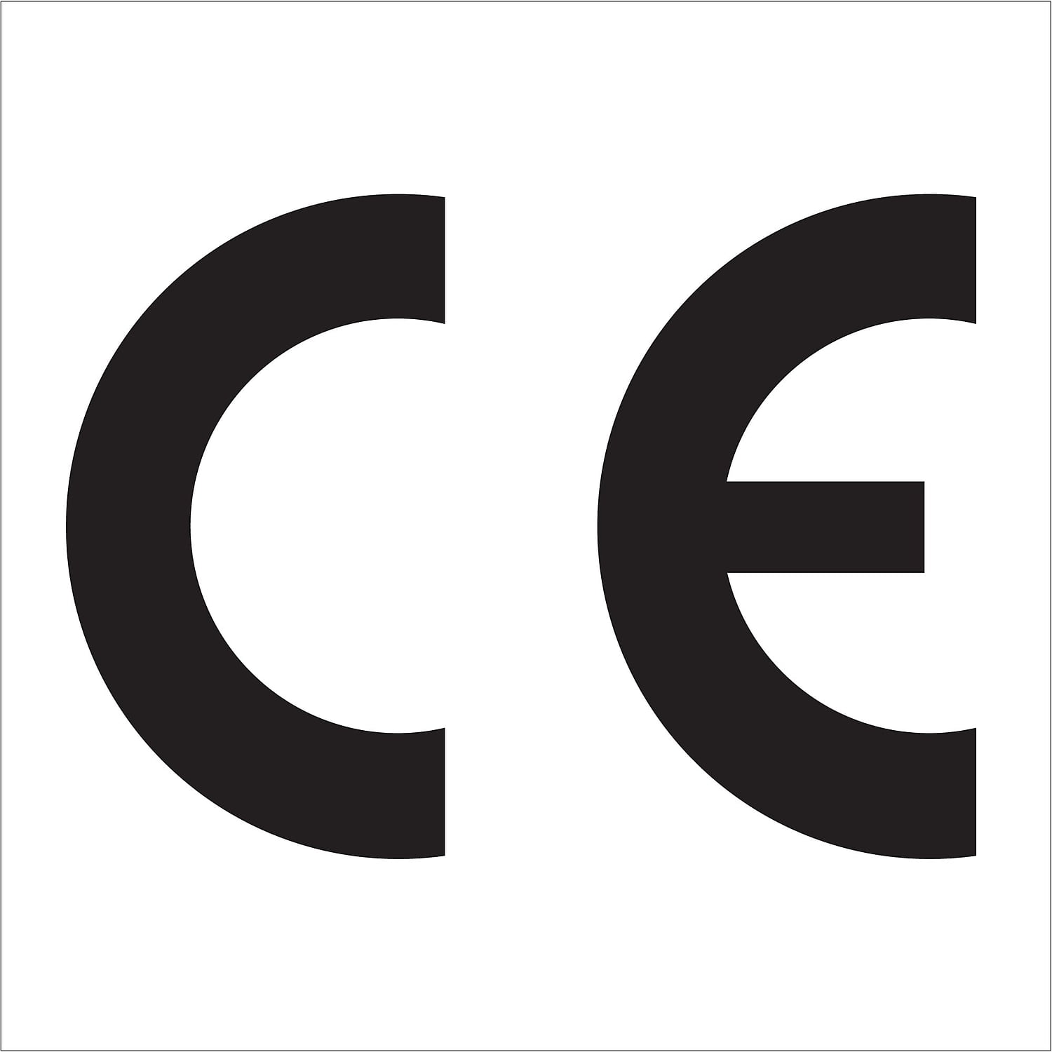 1 x 1 in. - C E Regulated Labels - Black & White