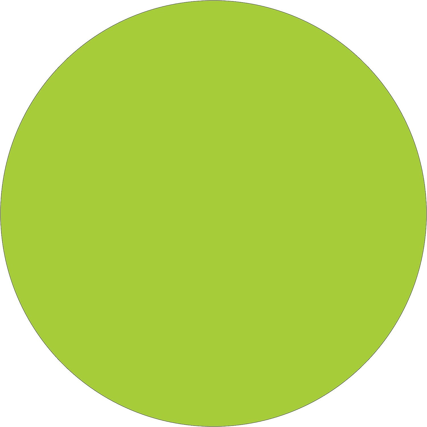 0.75 in. Circles - Fluorescent Green Removable Labels - Roll of 500