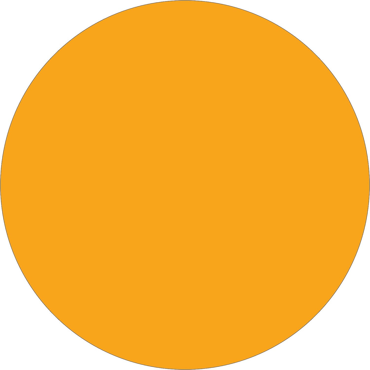 1 in. Circle - Fluorescent Orange Removable Labels - Roll of 500
