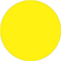 2 in. Circle - Fluorescent Yellow Removable Labels - Roll of 500