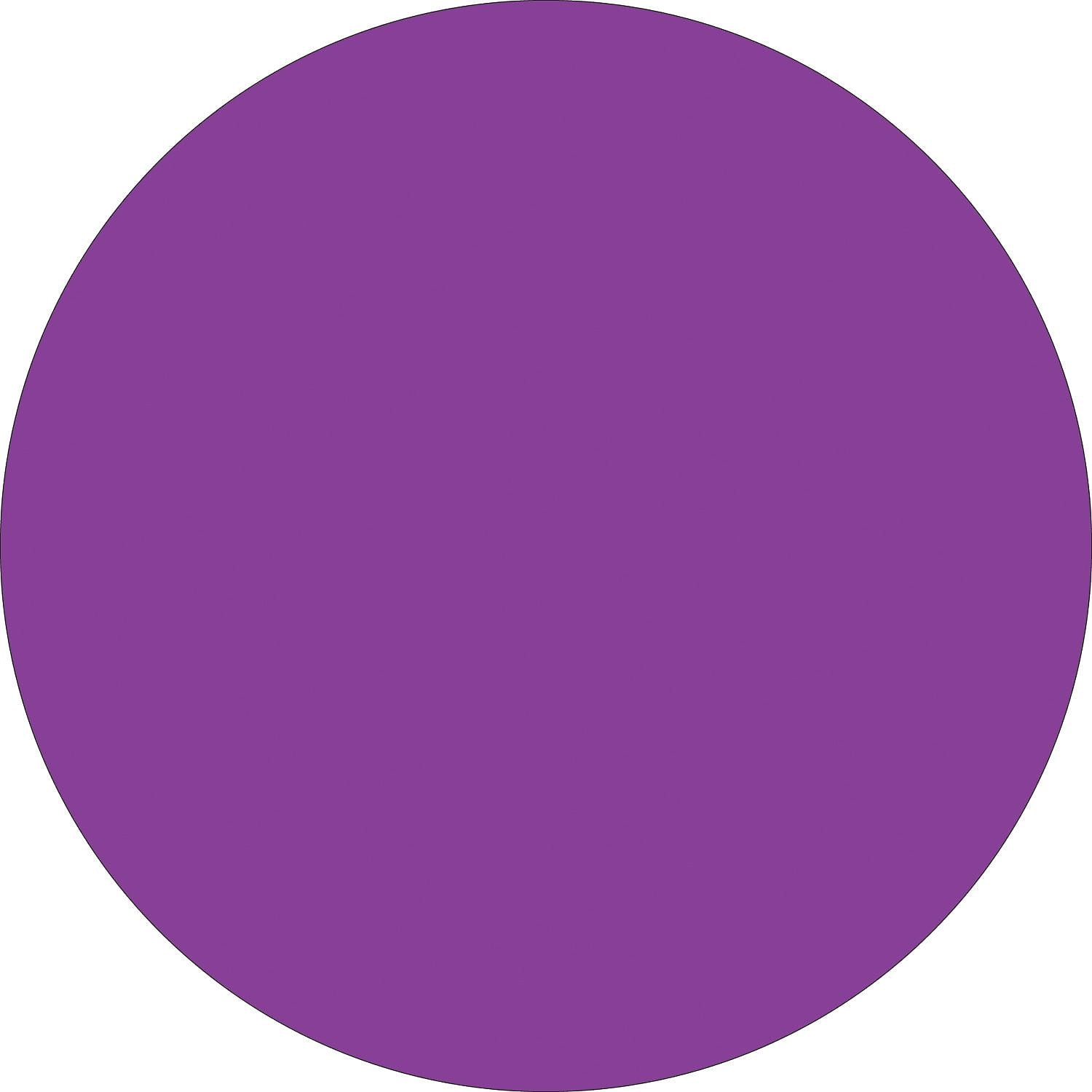 0.75 in. Purple Inventory Circle Labels - Roll of 500