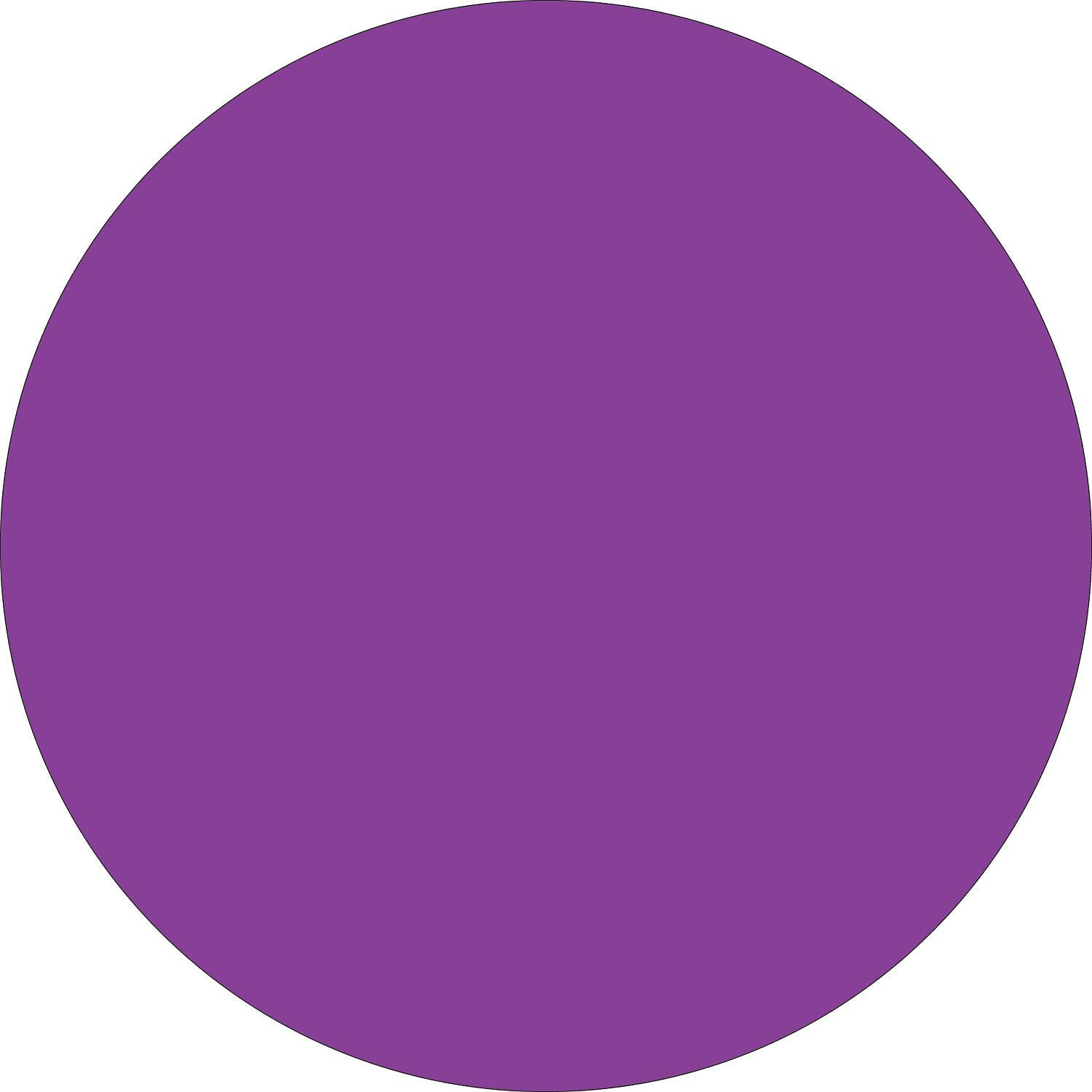 2 in. Purple Inventory Circle Labels - Roll of 500