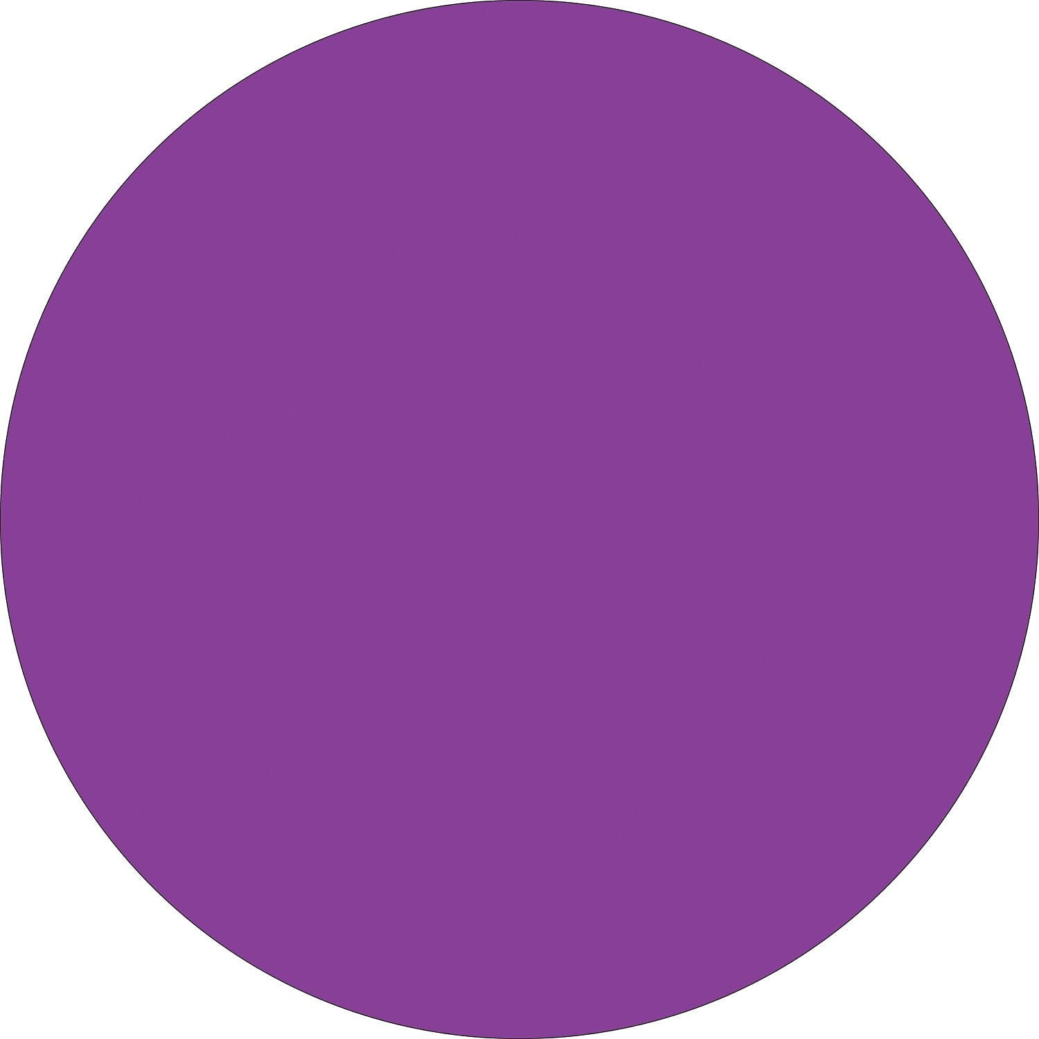 3 in. Purple Inventory Circle Labels - Roll of 500
