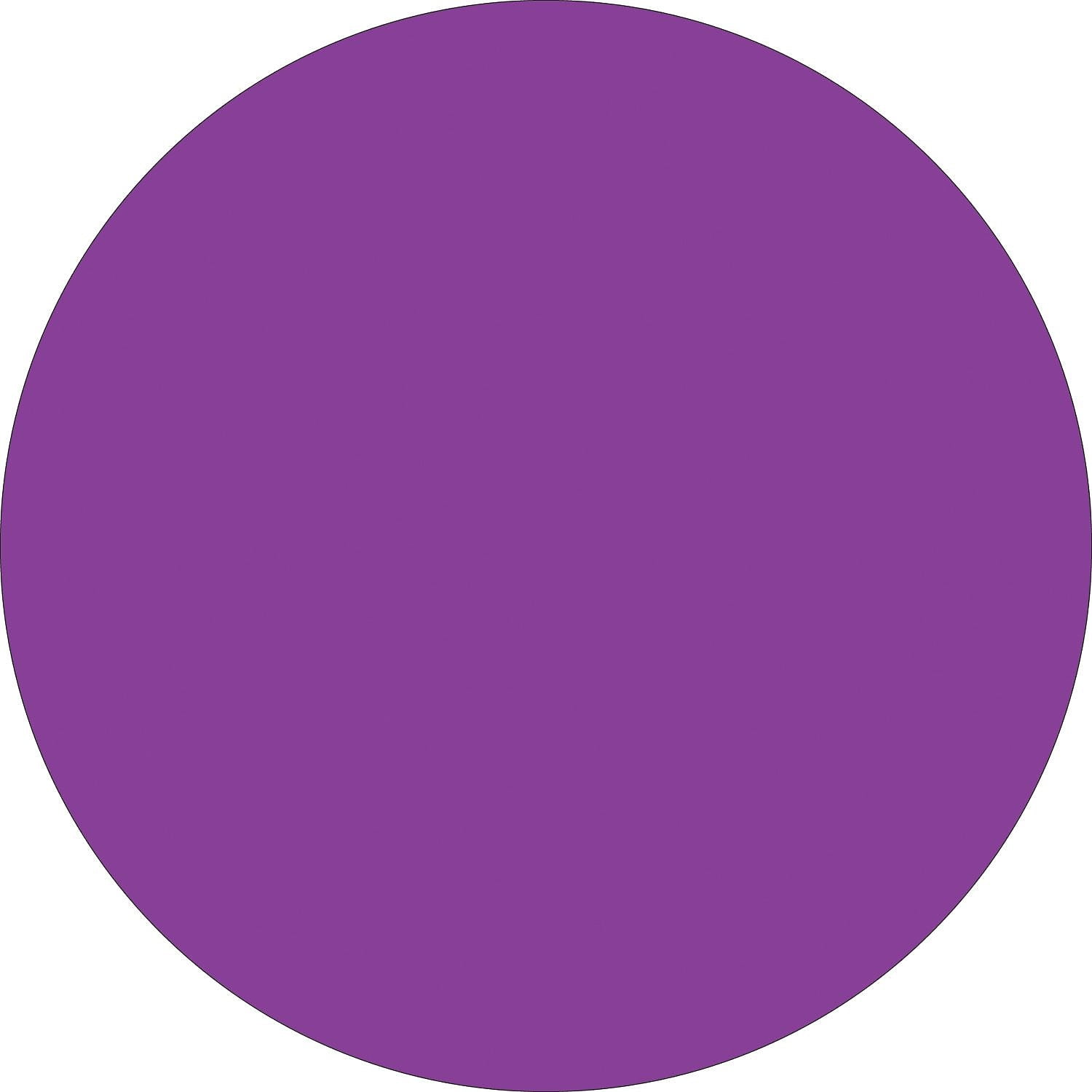4 in. Purple Inventory Circle Labels - Roll of 500