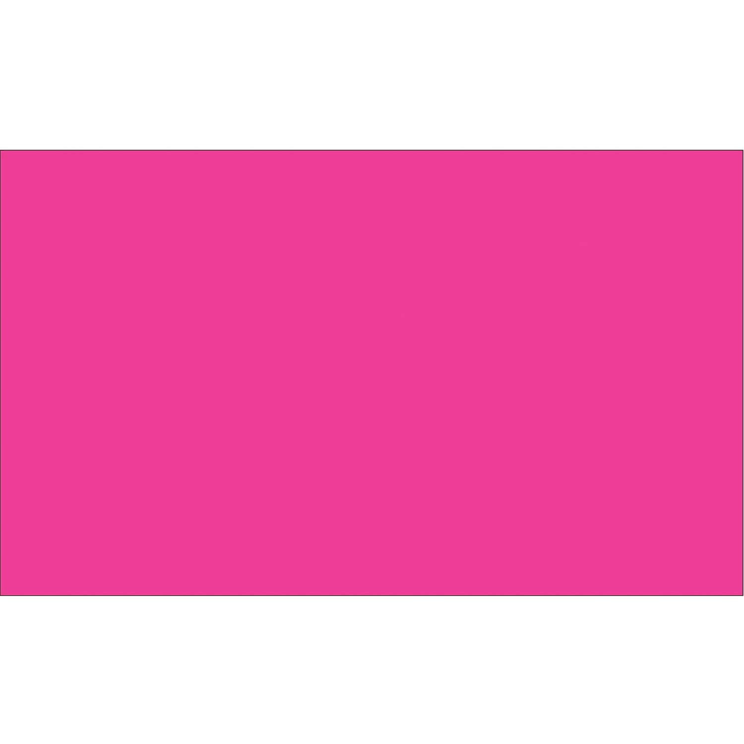 2 x 4 in. Fluorescent Pink Inventory Rectangle Labels - Roll of 500