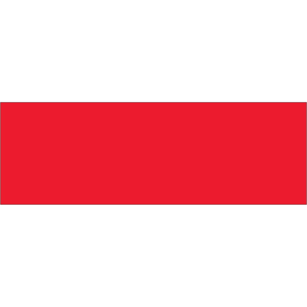 3 x 9 in. Fluorescent Red Inventory Rectangle Labels - Roll of 250