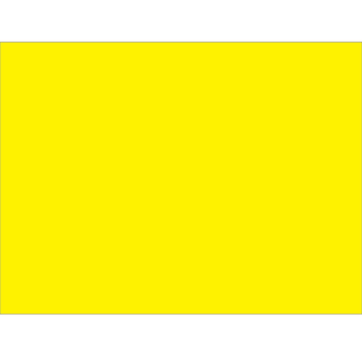 Fluorescent Yellow Inventory Rectangle Labels - Roll of 500 - 4 x 4 in.