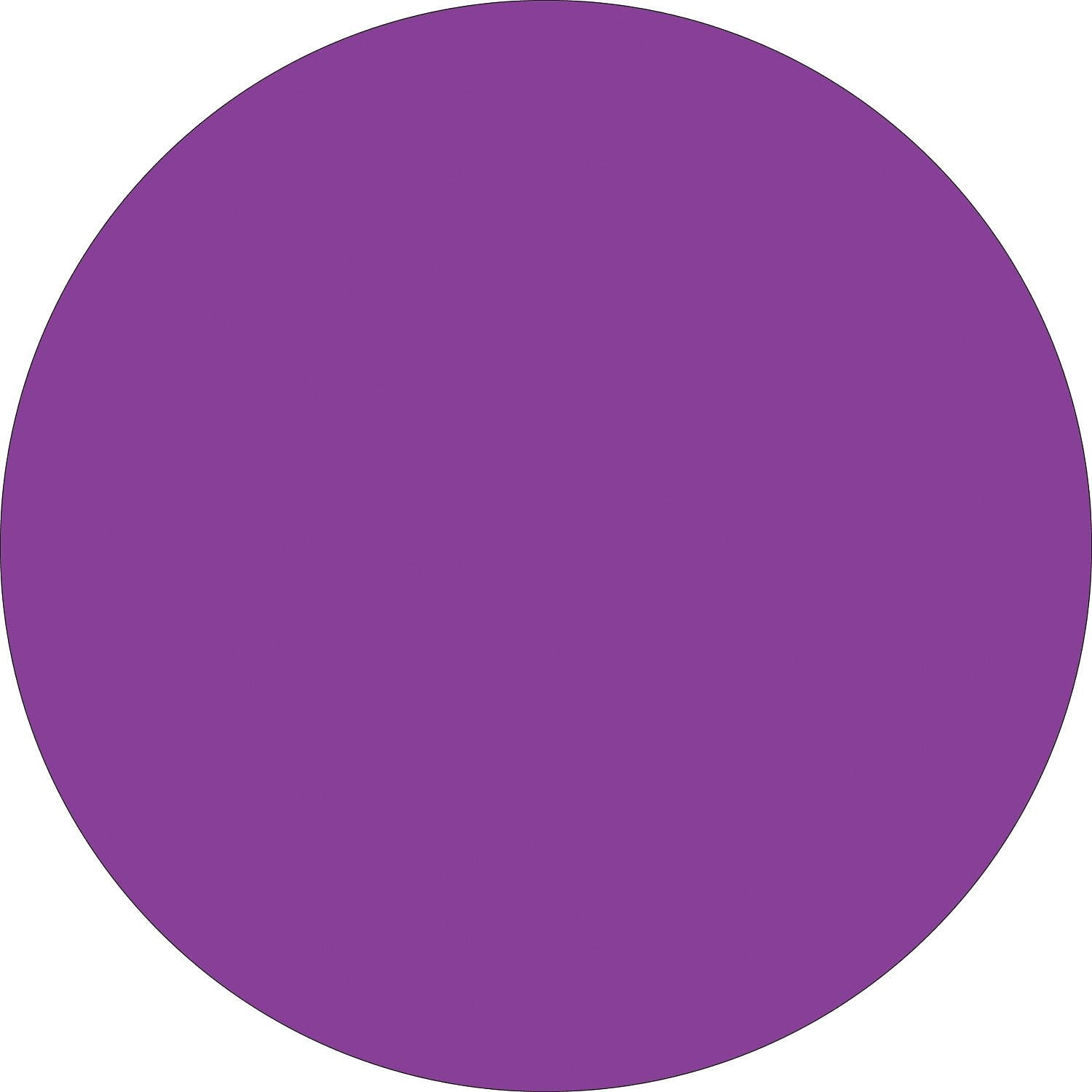 0.50 in. Purple Inventory Circle Labels, Purple - Roll of 500