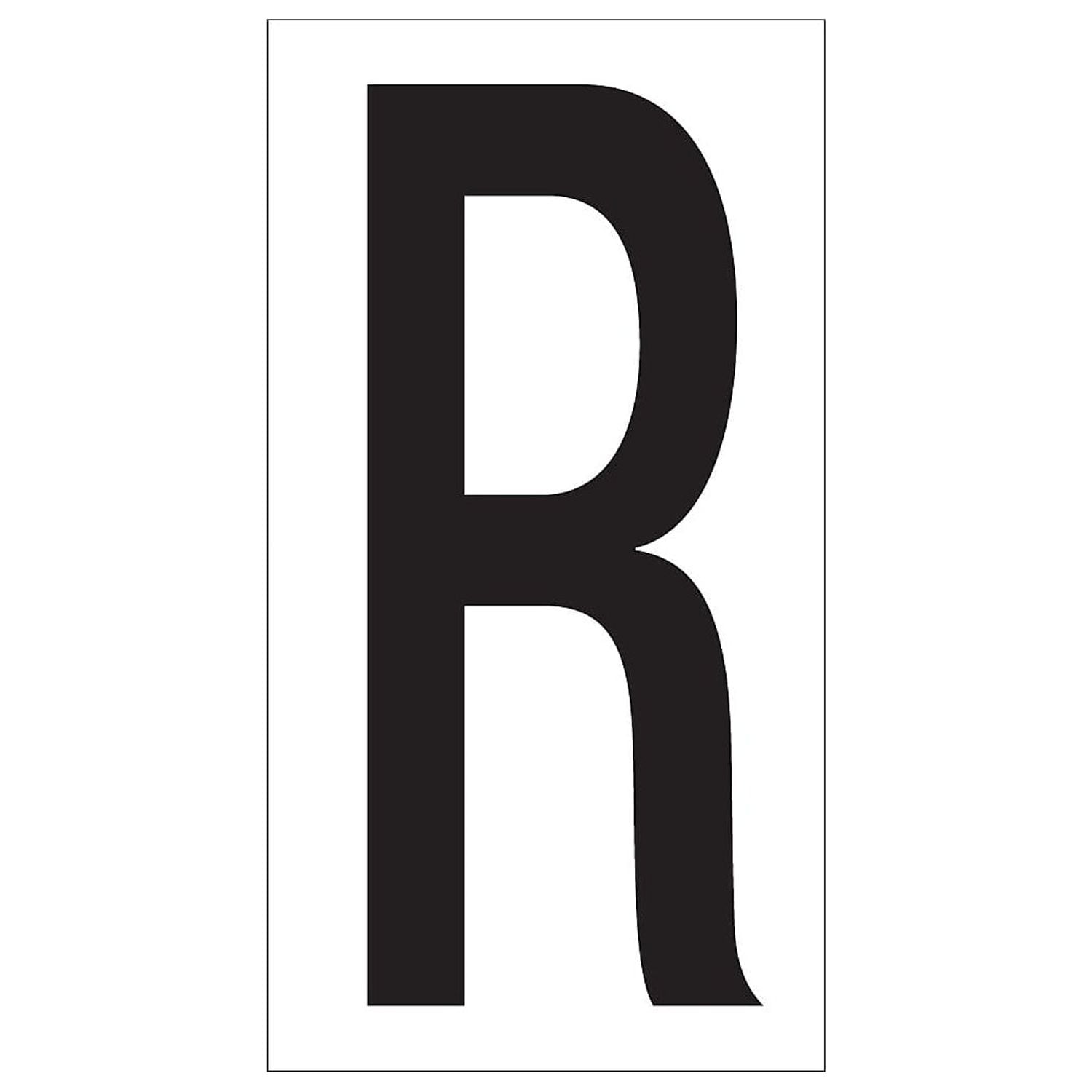 Vinyl Warehouse Letter Labels - Black & White - Case of 50