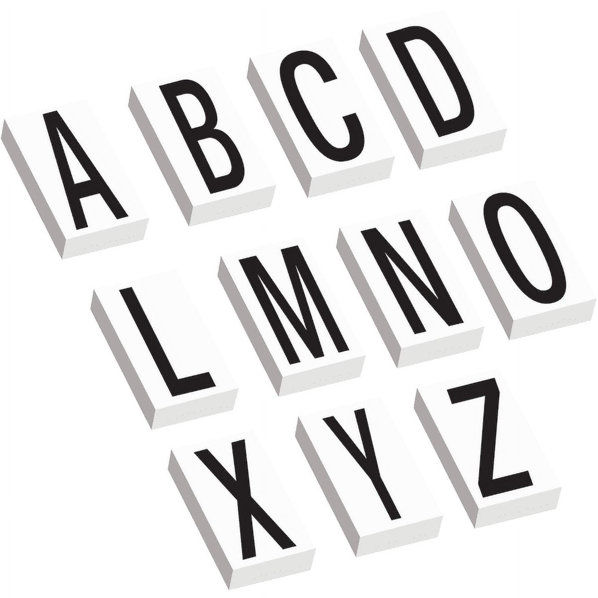 3.50 in. Vinyl Warehouse Letter Kit Labels - Black & White