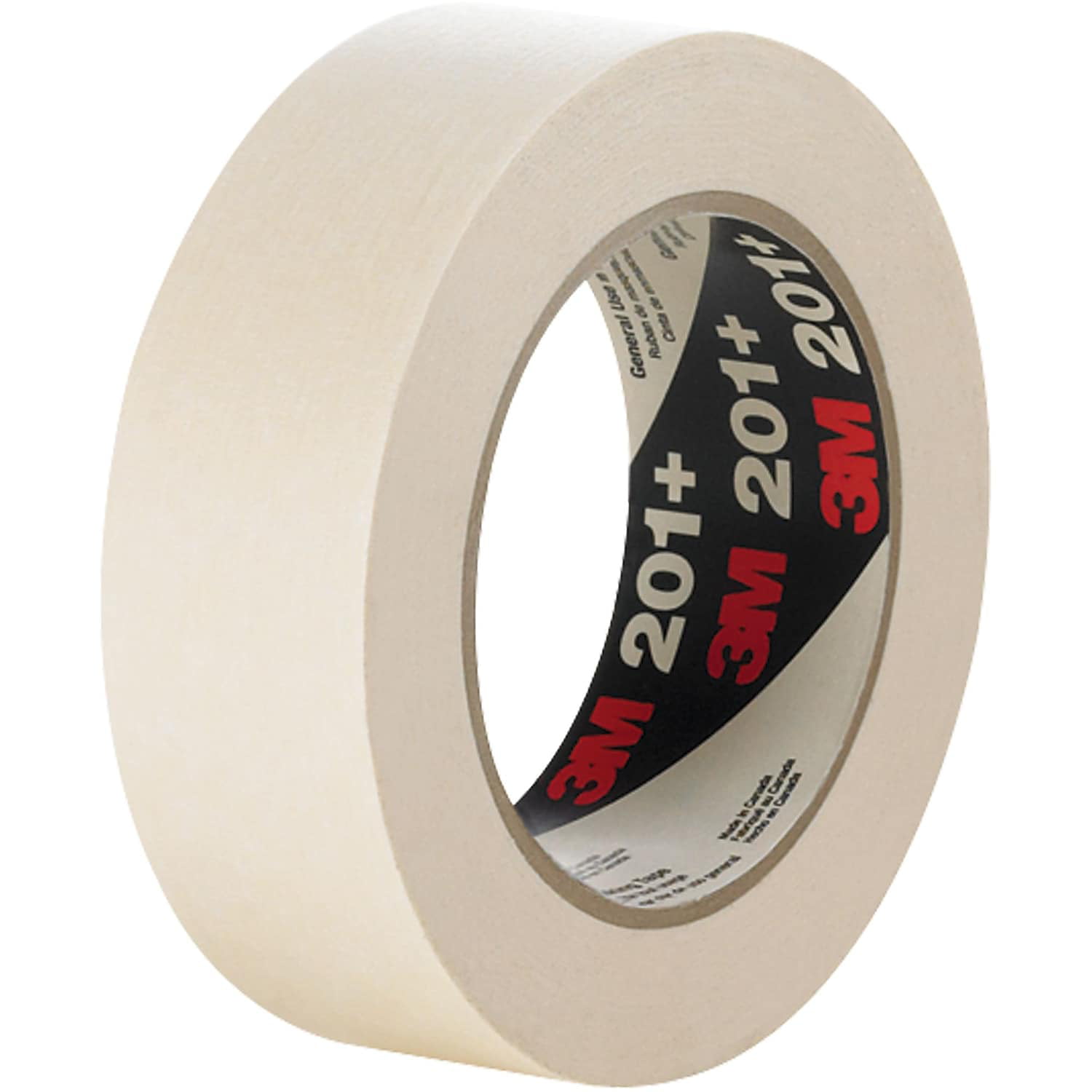 T935201 1 in. x 60 yards 201 Plus Masking Tape, Tan - Case of 36
