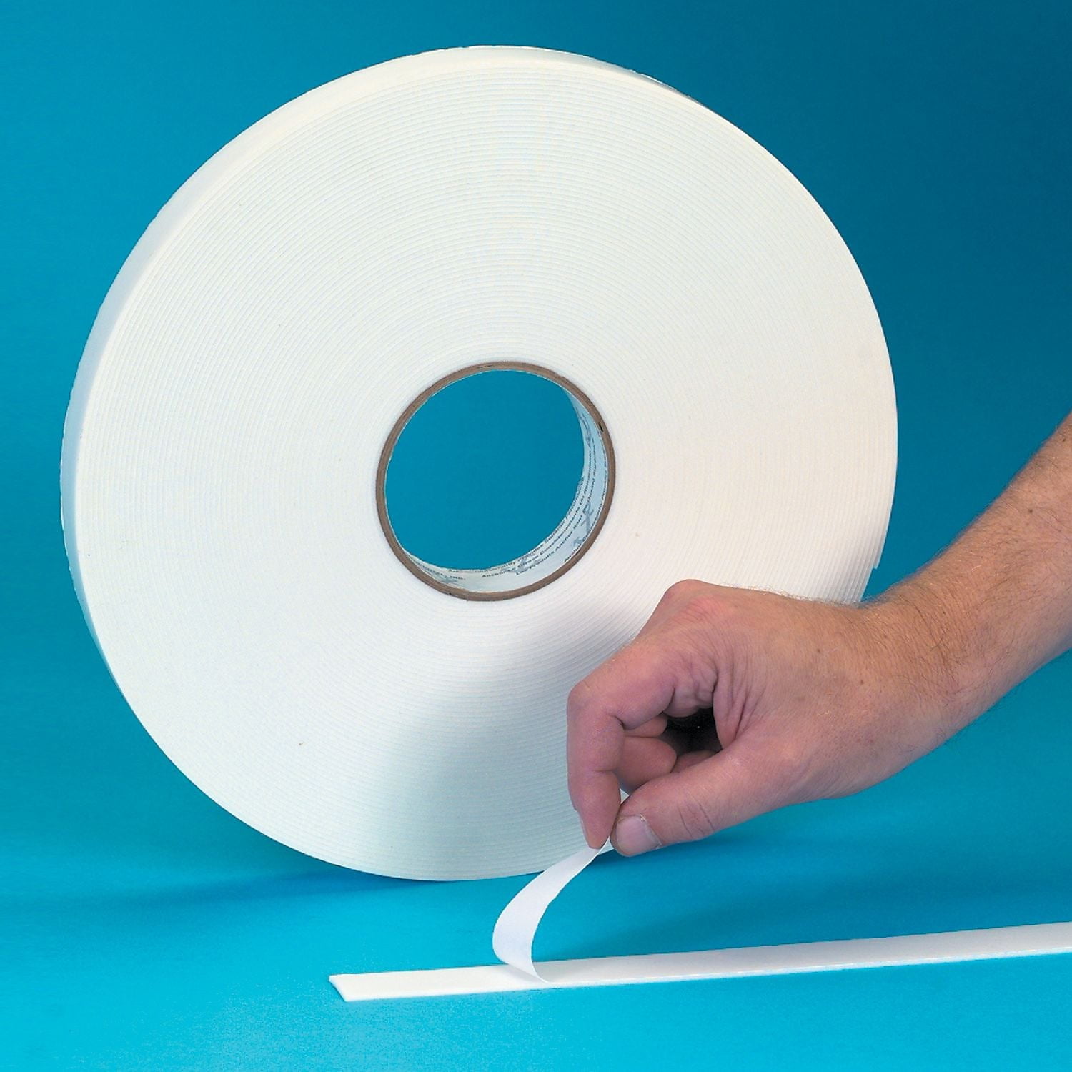 White Thick Polyethylene Double Sided Foam Tape - Pack of 2