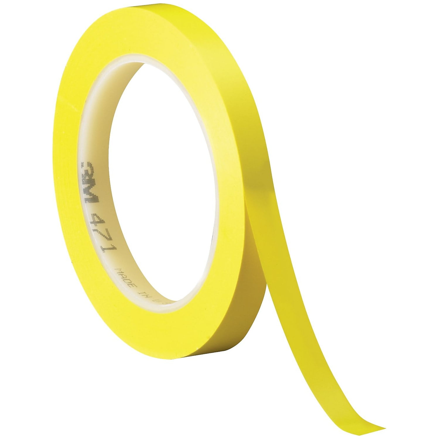Picture of 3M T9614713PKY 0.25 in. x 36 yards Yellow 471 Vinyl Tape&#44; Yellow - Pack of 3