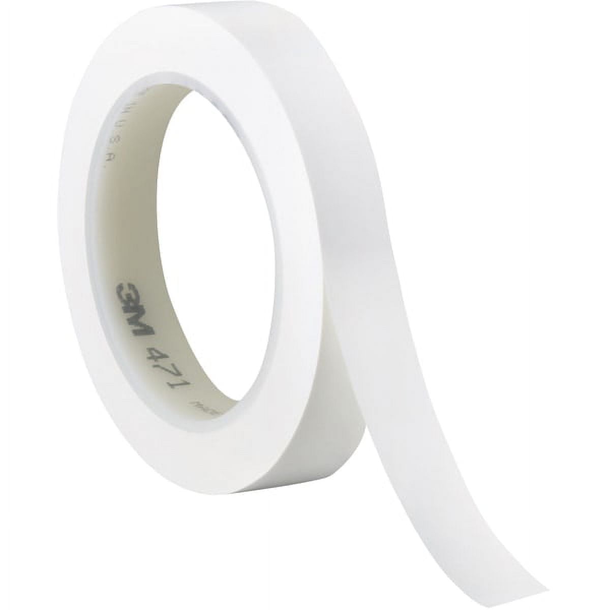 Picture of 3M T9634713PKW 0.50 in. x 36 yards White 471 Vinyl Tape&#44; White - Pack of 3