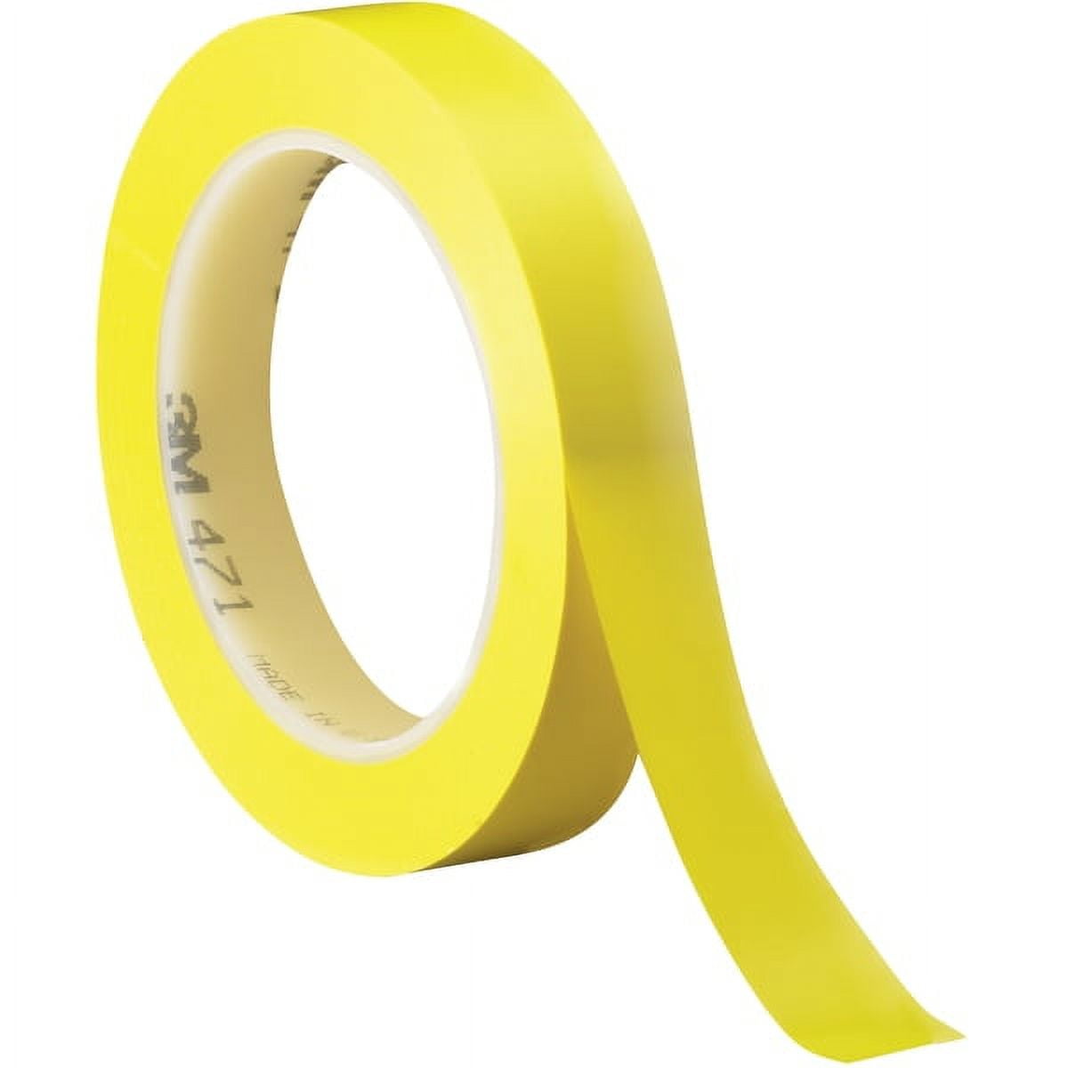 Picture of 3M T9634713PKY 0.50 in. x 36 yards Yellow 471 Vinyl Tape&#44; Yellow - Pack of 3