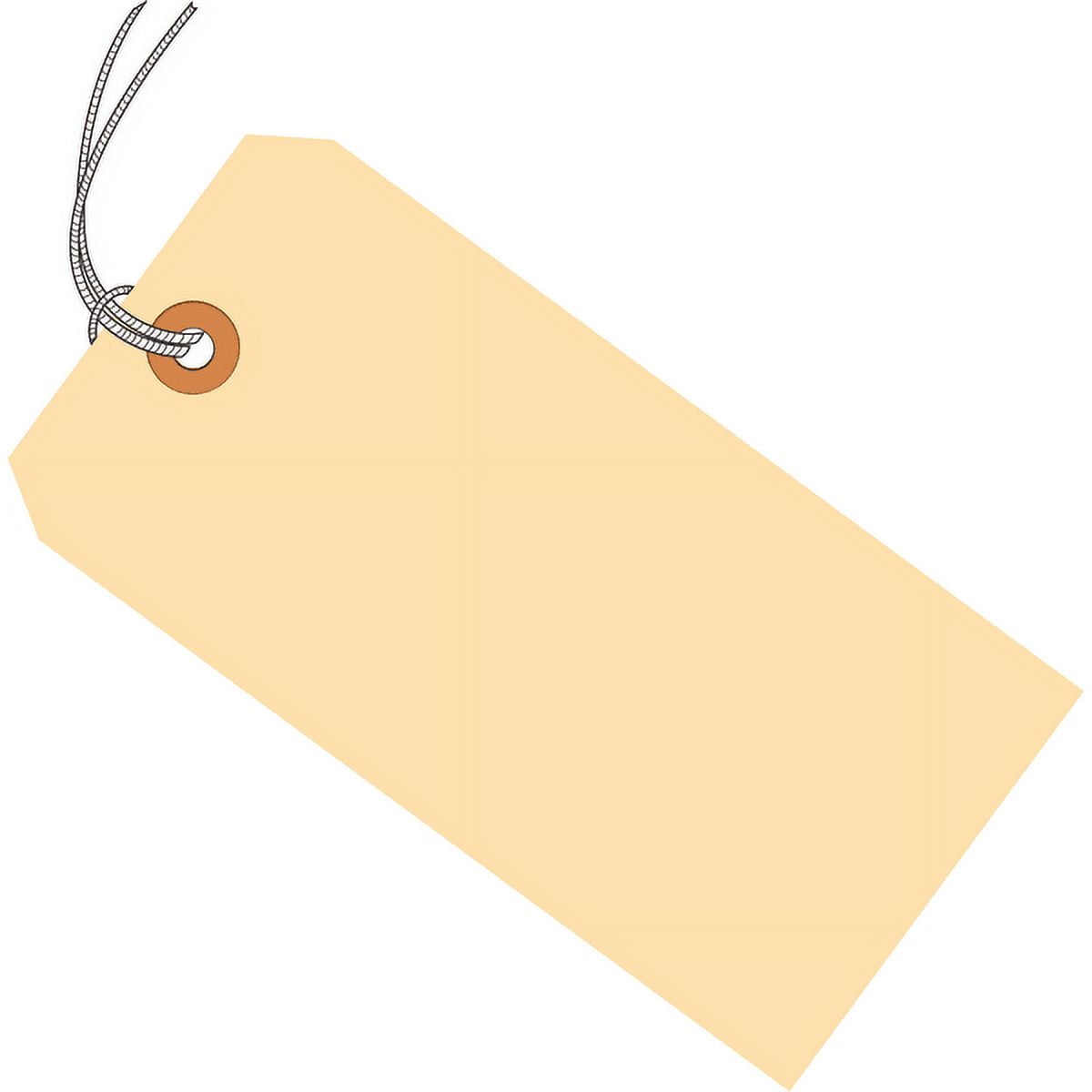 G10112 8 x 4 in. Manilla 13 Point Shipping Tags - Pre-Strung - Pack of 500