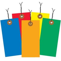 G14013A 2.75 x 1.375 in. Blue Pre-Wired Shipping Tag, 100 Per Case