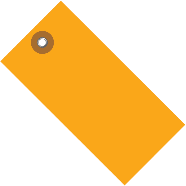 3.25 x 1.625 in. Orange Shipping Tag, 100 Per Case