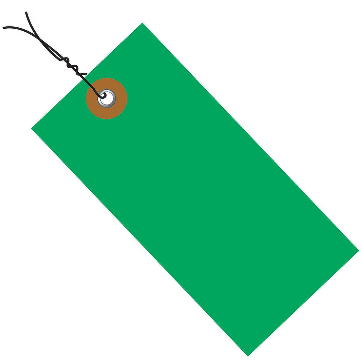 3.25 x 1.625 in. Green Pre-Wired Shipping Tag, 100 Per Case