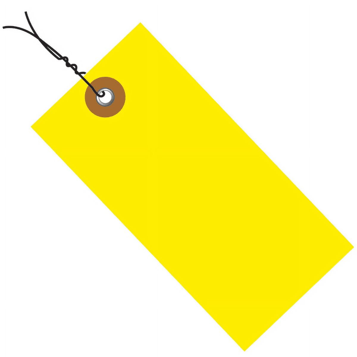 3.75 x 0.875 in. Yellow Pre-Wired Shipping Tag, 100 Per Case