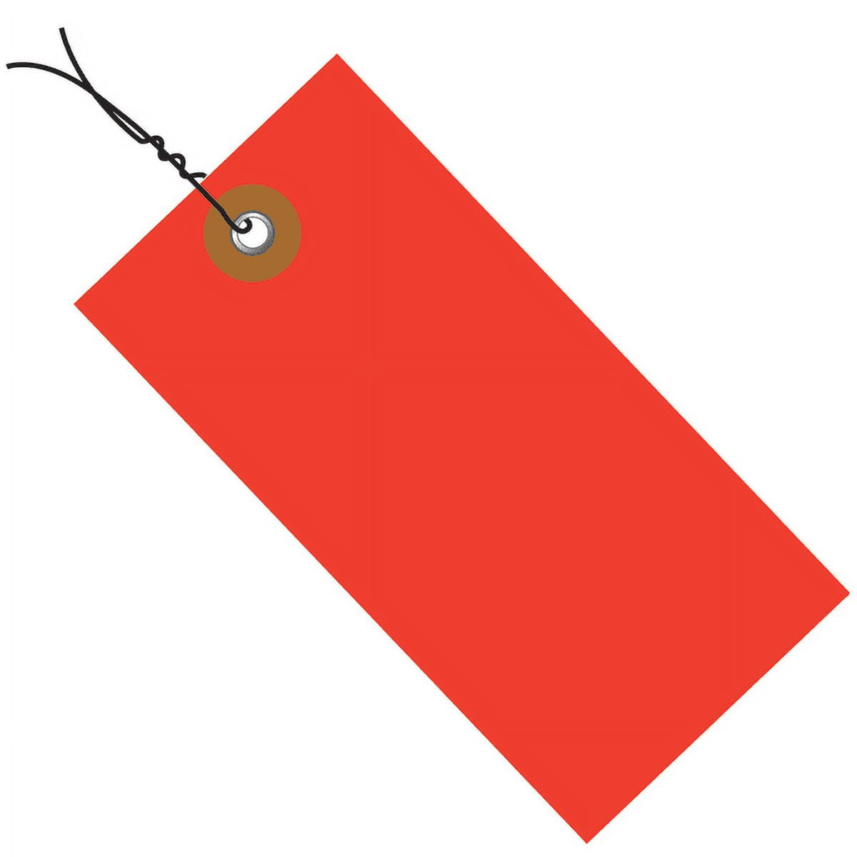 G14033D 3.75 x 0.875 in. Red Pre-Wired Shipping Tag, 100 Per Case