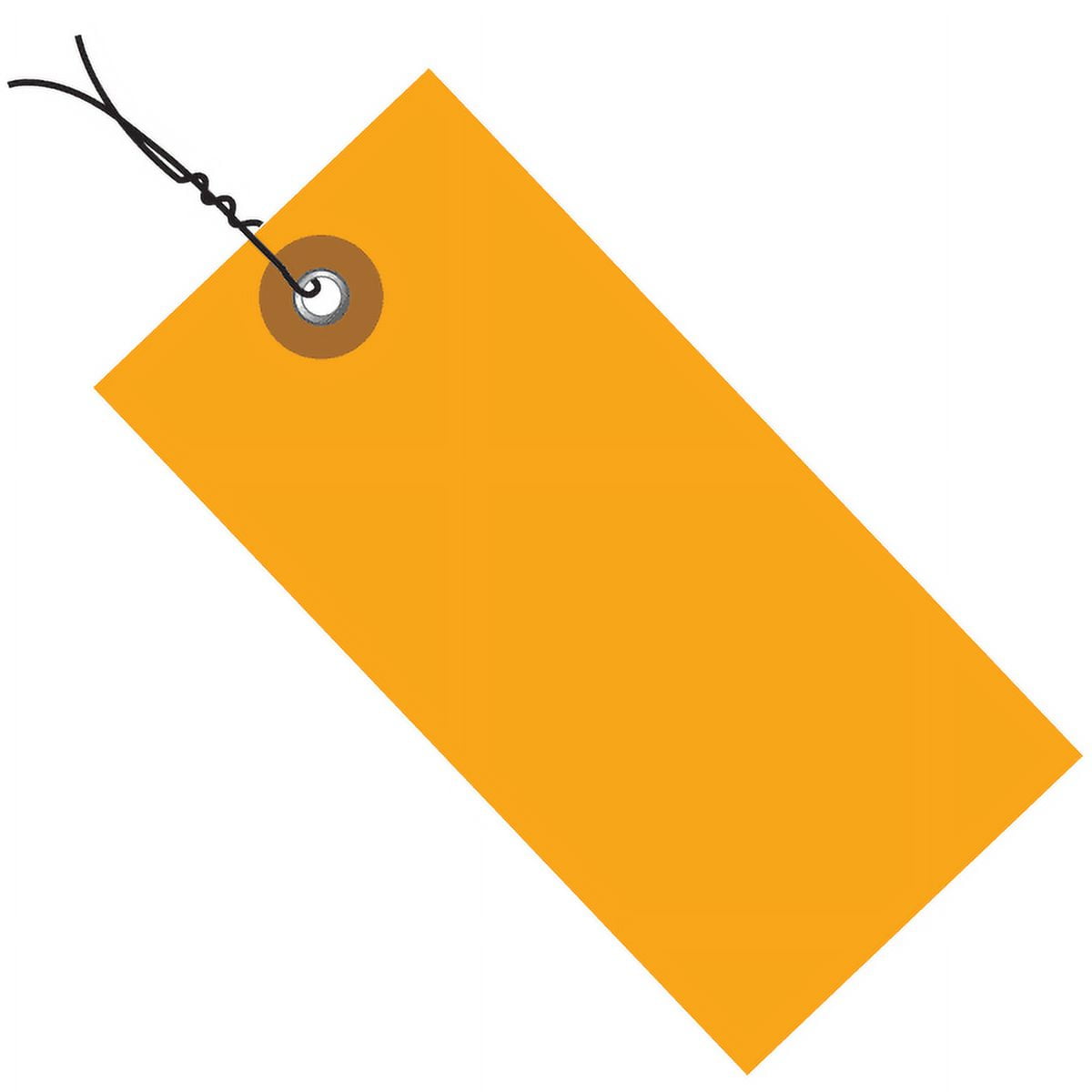 4.25 x 2.125 in. Orange Pre-Wired Shipping Tag, 100 Per Case