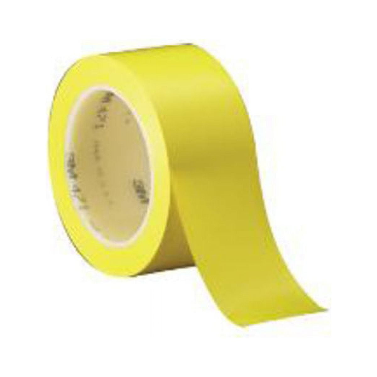 T9674713PKY Yellow Vinyl Tape, 2 in. x 36 Yards - Pack of 3 - 3 Per Case