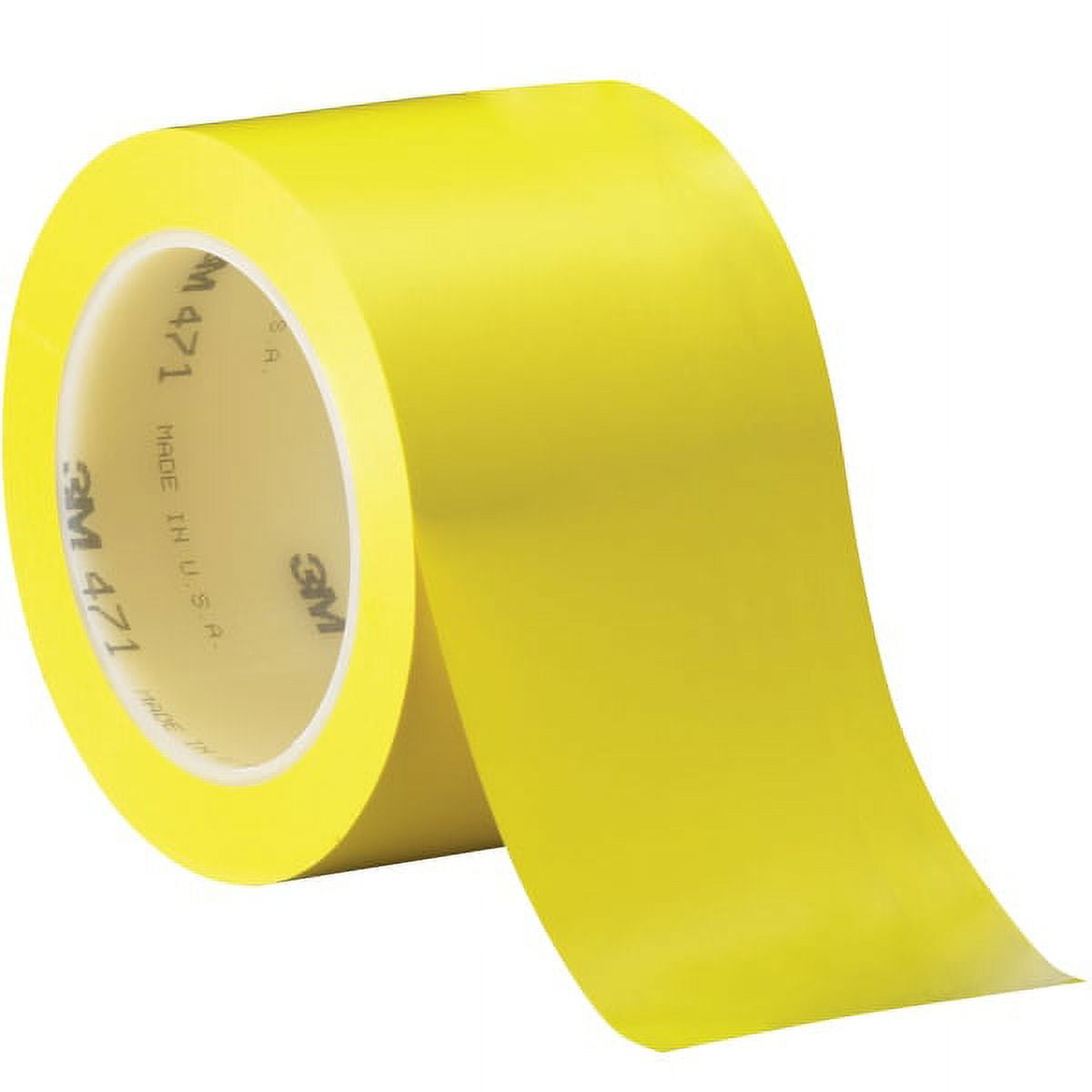 T9684713PKY Yellow Vinyl Tape, 3 in. x 36 Yards - Pack of 3 - 3 Per Case