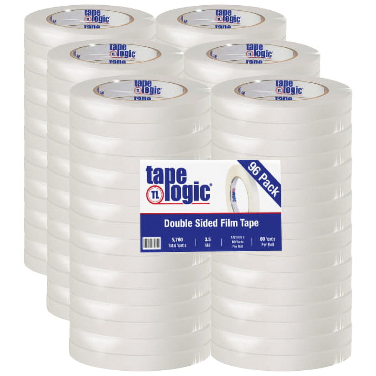 Double Sided Film Tape - White - 0.5in. W x 60 Yards