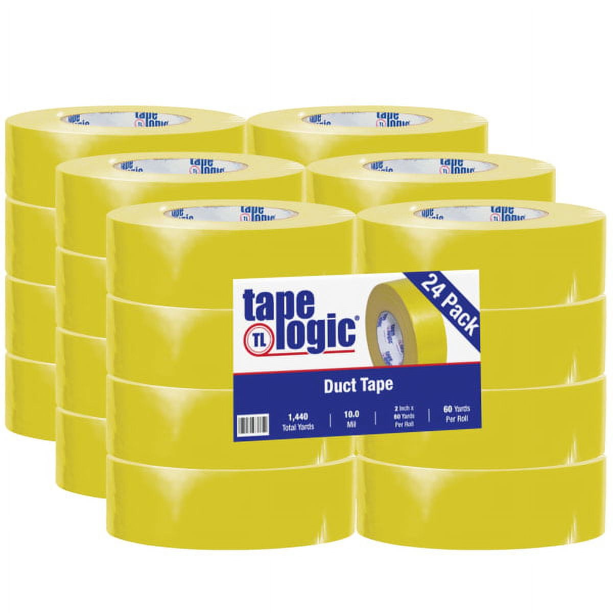 Tape Logic T987100Y 2 in. x 60 Yards Yellow Tape Logic 10 mil Duct Tape - 24 Per Case