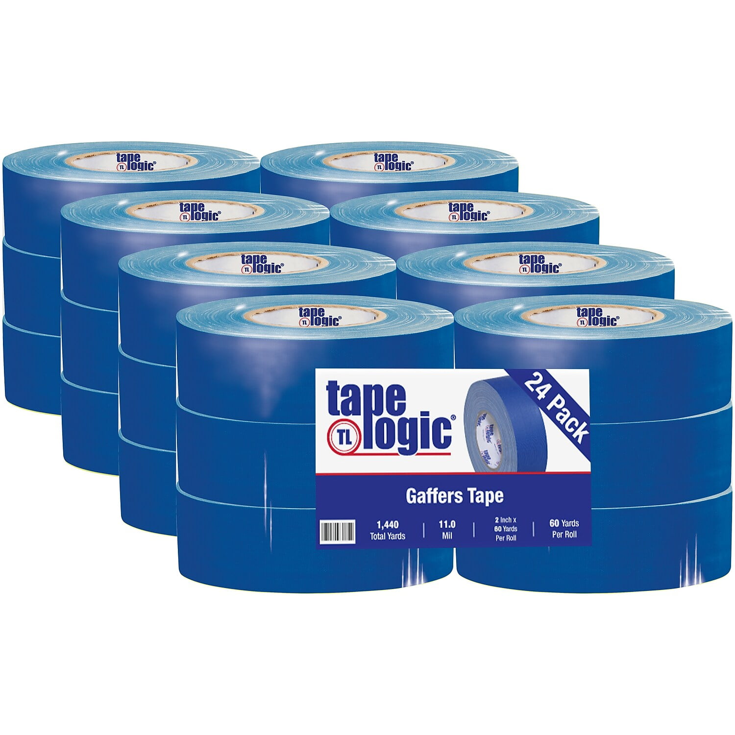 2 in. x 60 Yards Blue  11 mil Gaffers Tape - 24 Per Case