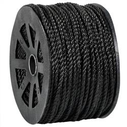 Picture of Box Partners TWR106 0.38 in. 2450 lbs Black Twisted Polypropylene Rope