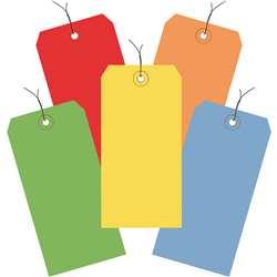 Picture of Box Partners G21003 6.25 x 3.12 in. Assorted Color 13 Point Shipping Tags - Pre-Wired - Pack of 1000