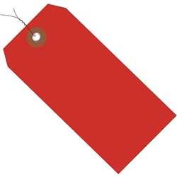 Picture of Box Partners G26056W 4.75 x 2.38 in. Red Plastic Shipping Tags - Pre-Wired - Pack of 100