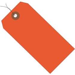 Picture of Box Partners G26060W 6.25 x 3.12 in. Orange Plastic Shipping Tags - Pre-Wired - Pack of 100