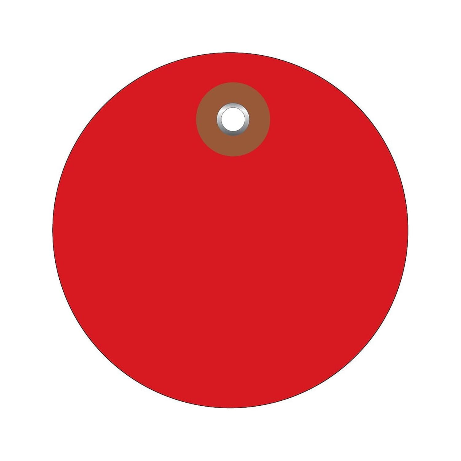 Picture of Box Partners G26077 3 in. Red Plastic Circle Tags - Pack of 100