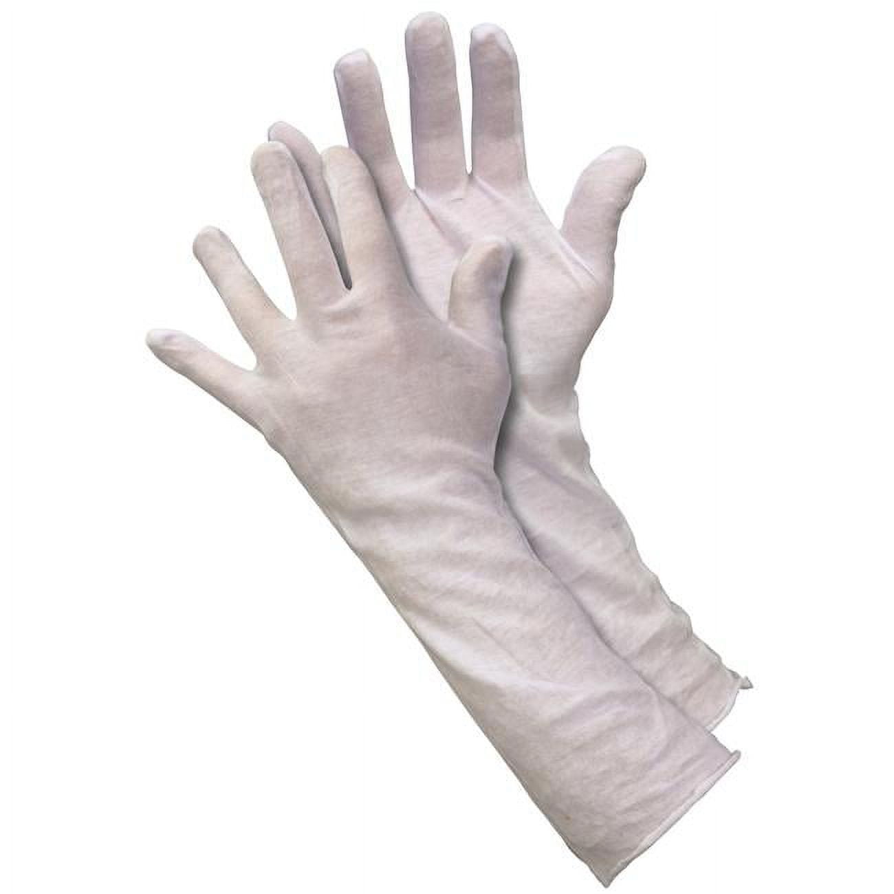 GLV1050L 2.5 oz Cotton Inspection Ext. Cuff Gloves, White - Large - 12 Pairs per Case