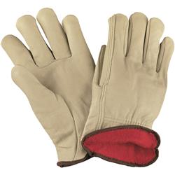 GLV1063XL Cowhide Leather Drivers Gloves Lined, Natural - Extra Large - 3 Pairs per Case