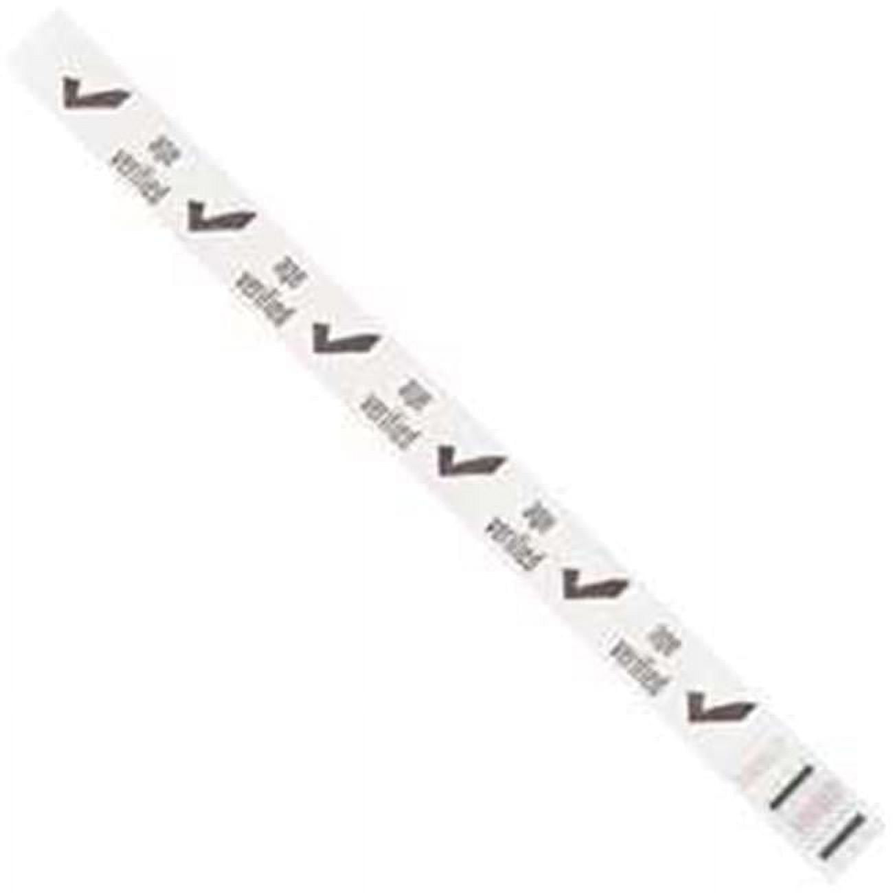 0.75 x 10 in. White Age Verified Wristbands - Case of 500