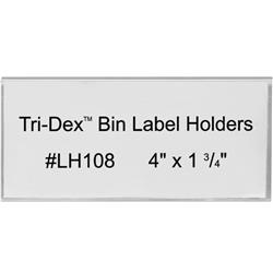 LH108 4 x 1 0.75 in. Bin Label Holders - Pack of 25