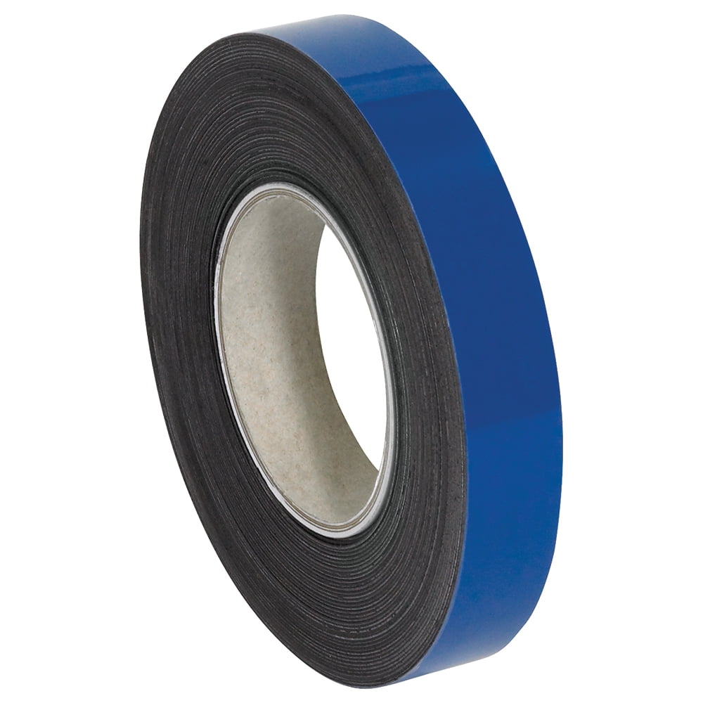 LH127 1 in. x 50 ft. Blue Warehouse Labels - Magnetic Rolls