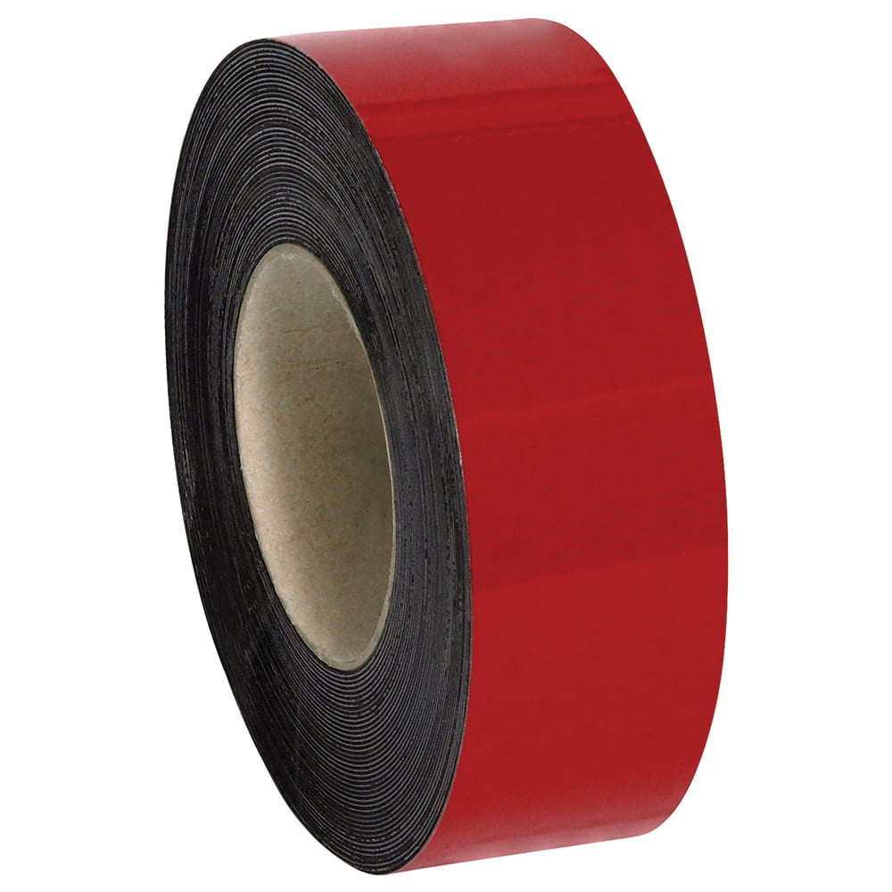 2 in. x 50 ft. Red Warehouse Labels - Magnetic Rolls