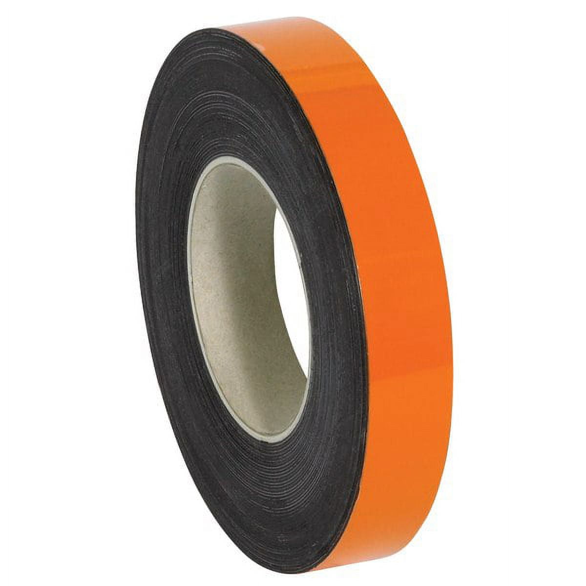 LH154 1 in. x 100 ft. Orange Warehouse Labels - Magnetic Rolls