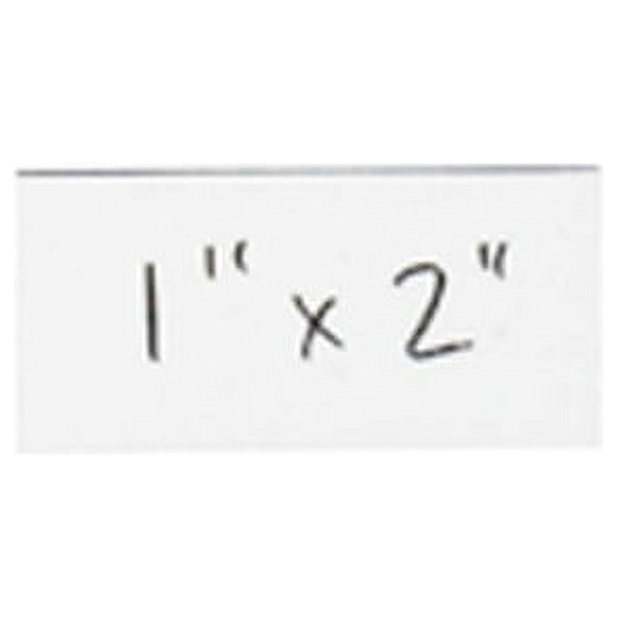1 x 2 in. White Warehouse Labels - Magnetic Strips - Pack of 25