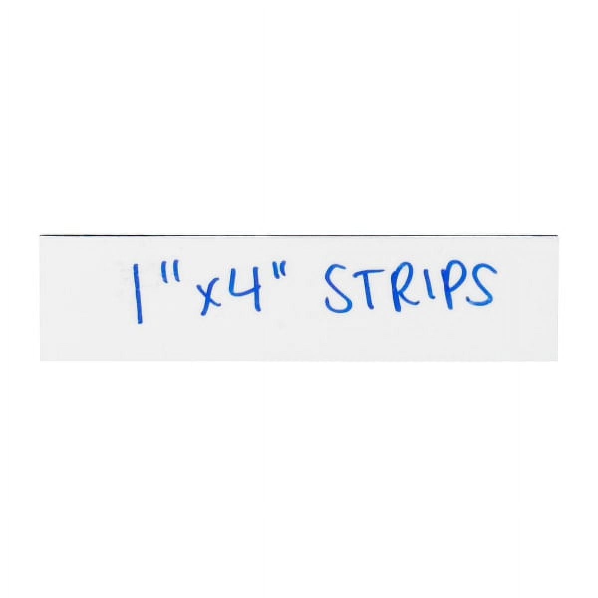 1 x 4 in. White Warehouse Labels - Magnetic Strips - Pack of 25