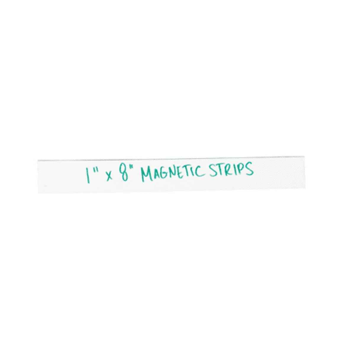 1 x 8 in. White Warehouse Labels - Magnetic Strips - Pack of 25