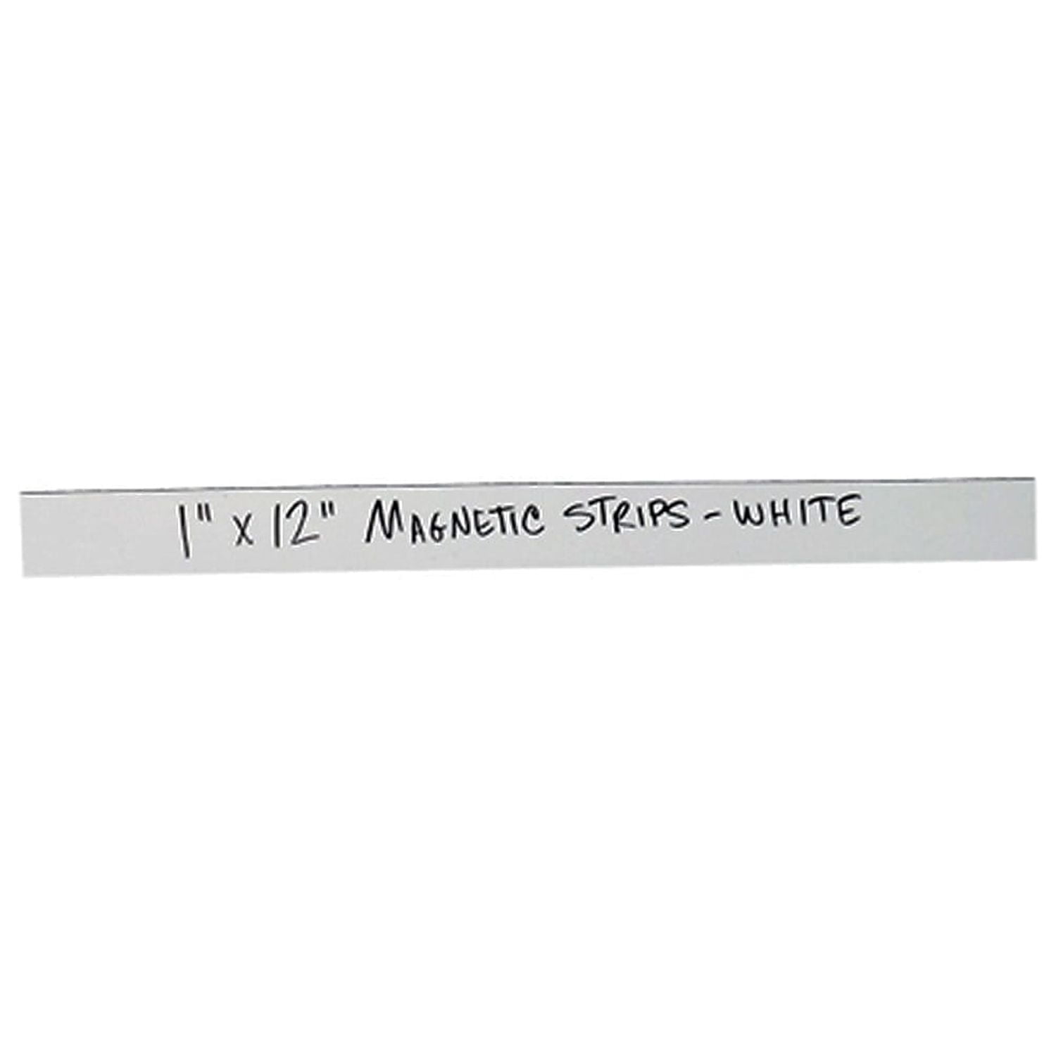 1 x 12 in. White Warehouse Labels - Magnetic Strips - Pack of 25